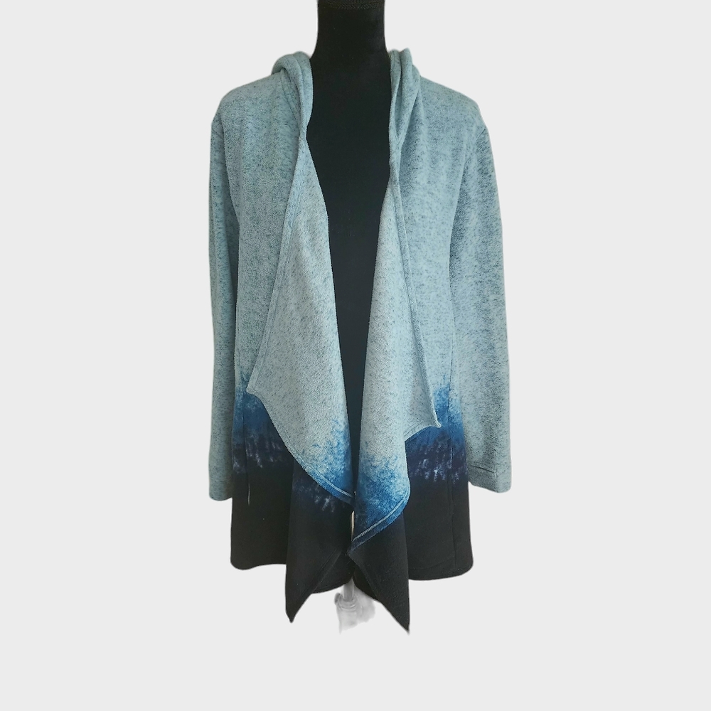 Cuddl Duds Fleecewear Dip Dye Hooded Wrap Size L/XL
